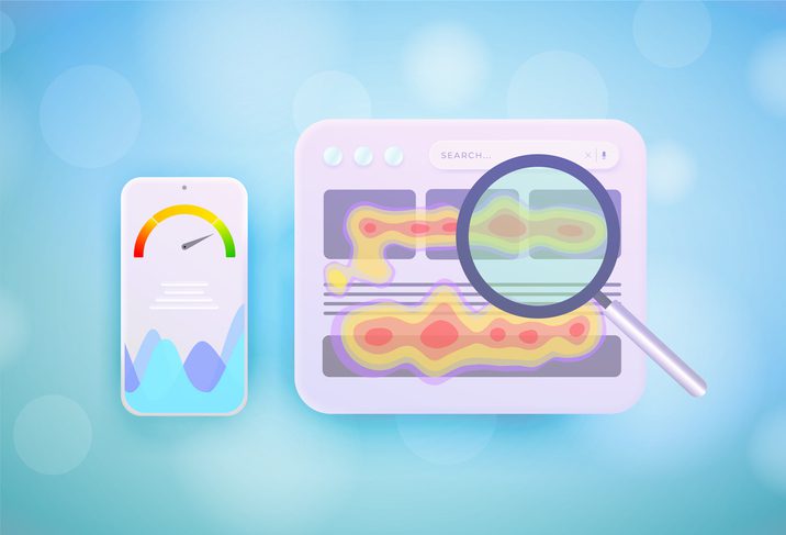 heat-map-and-page-speed-optimization-website-seo-tool-3d-concept-website-heatmap-insights-and-behavior-analytics-tools-illustration-digital-marketing-seo-strategy-vector-illustration